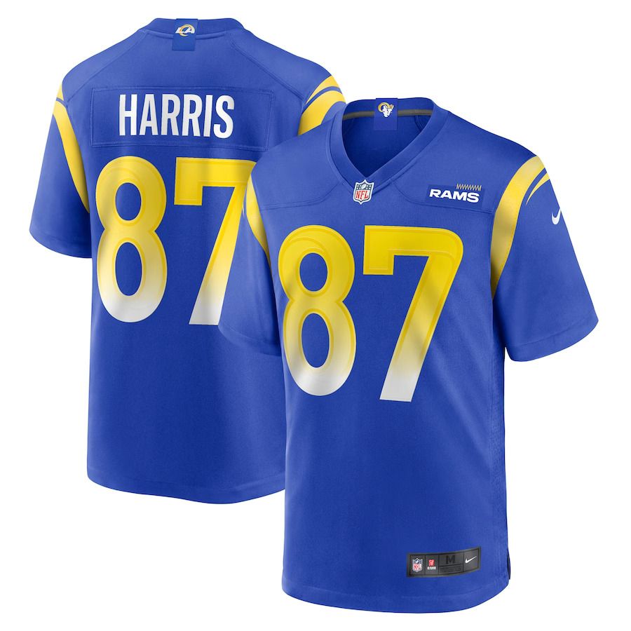 Men Los Angeles Rams #87 Jacob Harris Nike Royal Game Player NFL Jersey